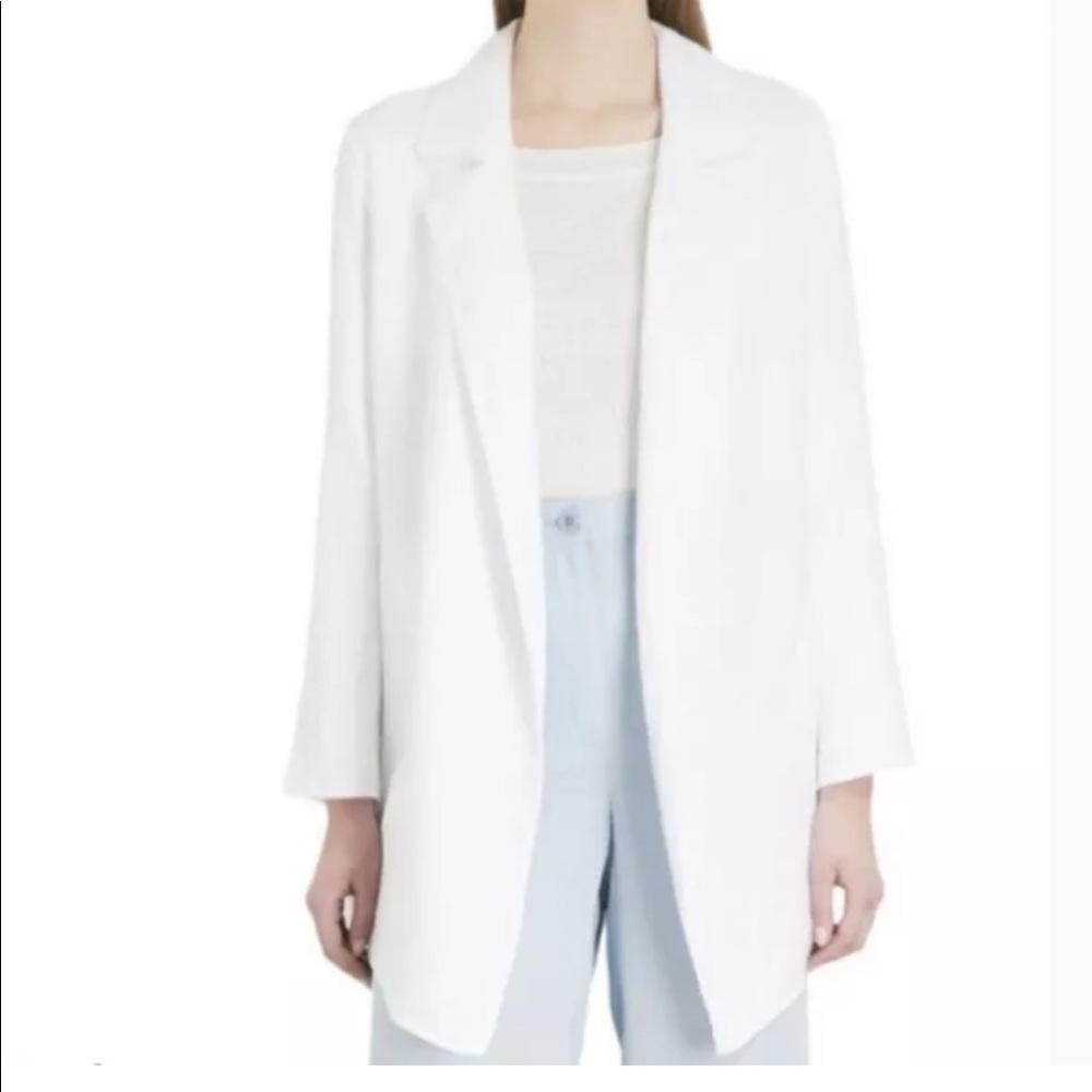 NEW NWT Theory Clairene Double- Faced White Linen Jacket size S - Picture 2 of 7